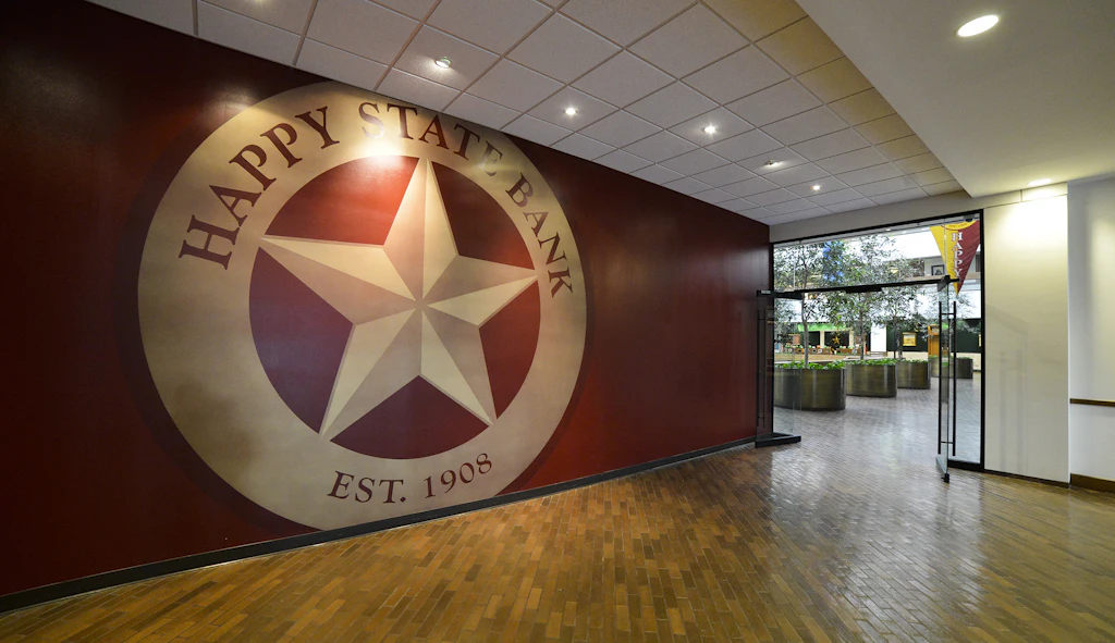 Happy State Bank Routing Number Inside Happy State Bank headquarters building