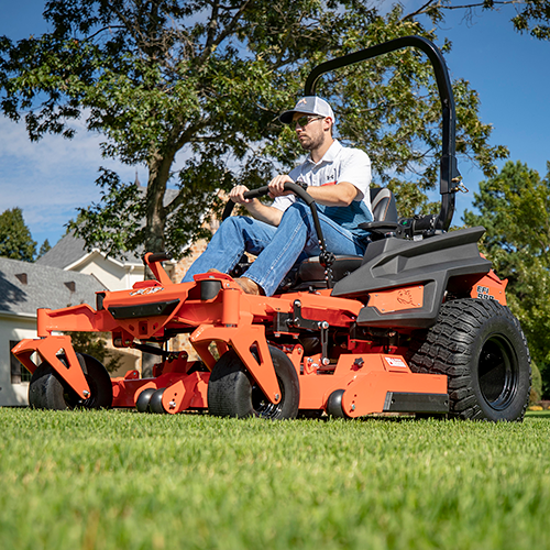 Man mowing grass consumer finance